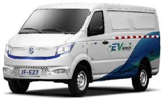 Dongfeng pure electric box type logistics vehicle  6.8 (m) ³  1380KG load  JF -E27